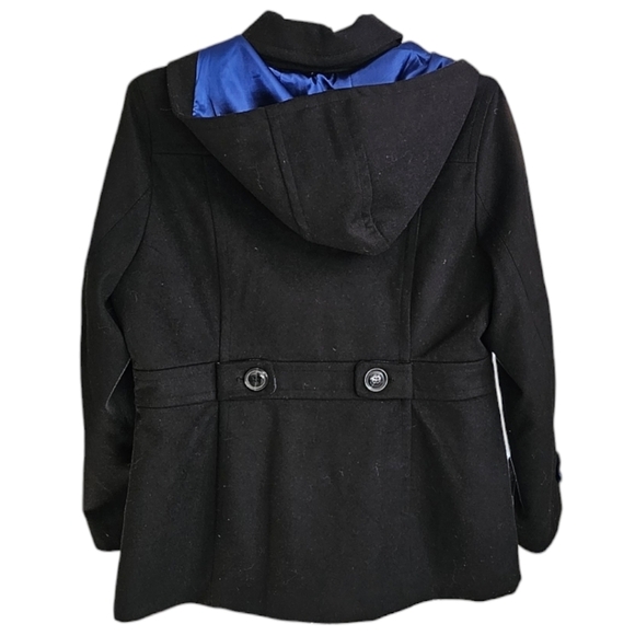 Marvin Richards pea coat with pockets and removable hood. Large - Picture 4 of 10